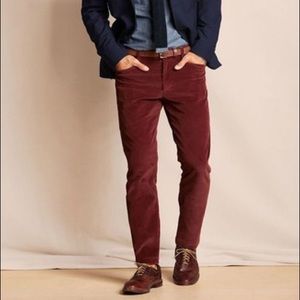 Brooks Brothers NWOT Clark Corduroy 35x30, Wine